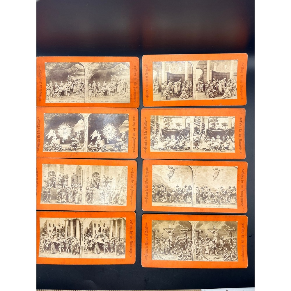 Antique Stereoview Cards Griffith Griffith Life of Christ Set of 12 Religious